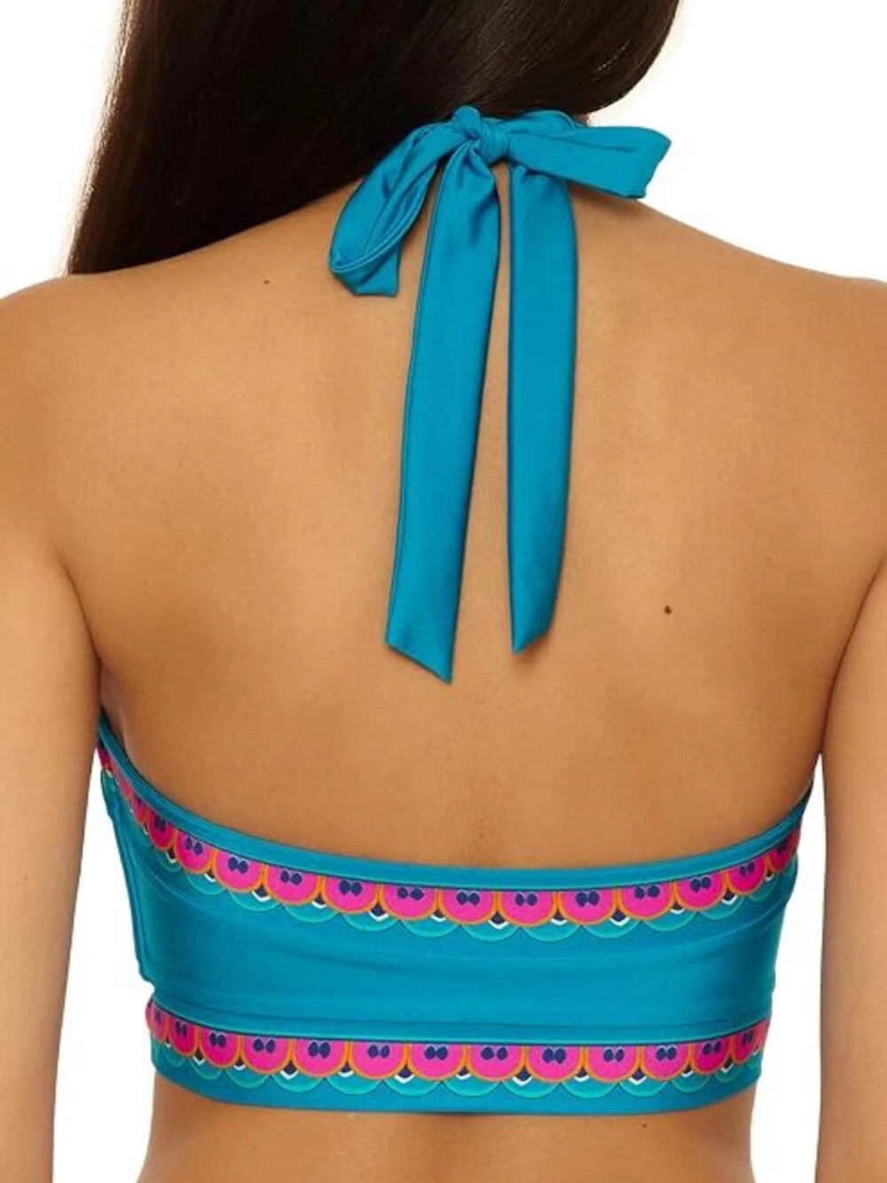 Trina Turk Mykonos Halter Reversible Bikini Top with Pink Paisley Print, NWT, 14 - Picture 7 of 10